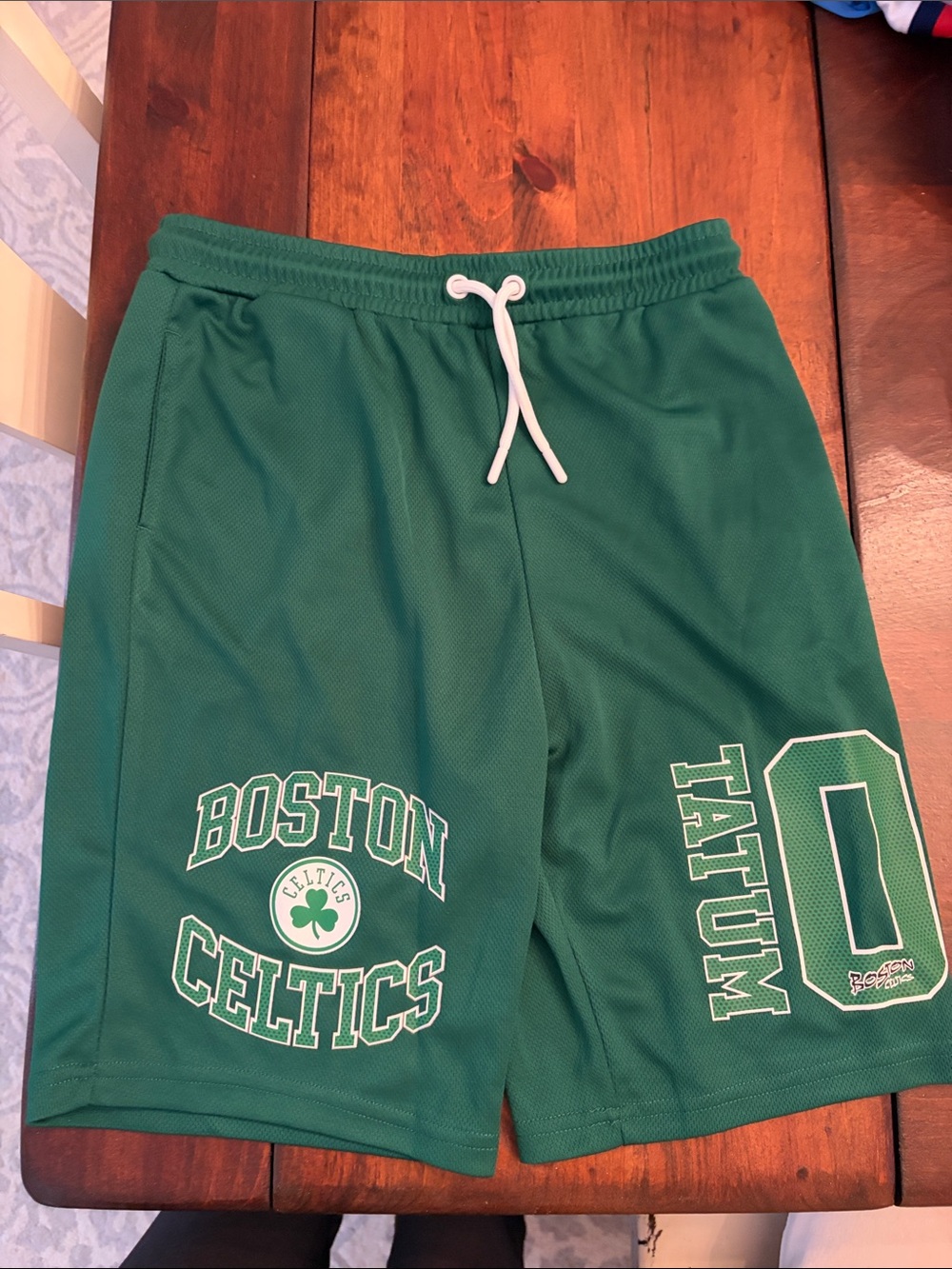 Boston Celtics Green Boys Athletic Shorts - Tatum #0